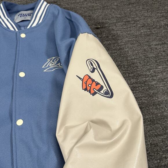Aelfric Eden Jacket XL Blue Foaming Letter Love 1965 Letterman Varsity Retro - Picture 10 of 14